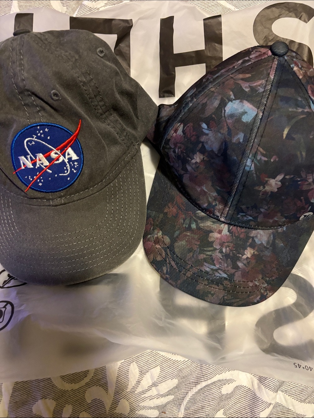 Logo NASA Cap in Charcoal Gray - Embroidered Patch